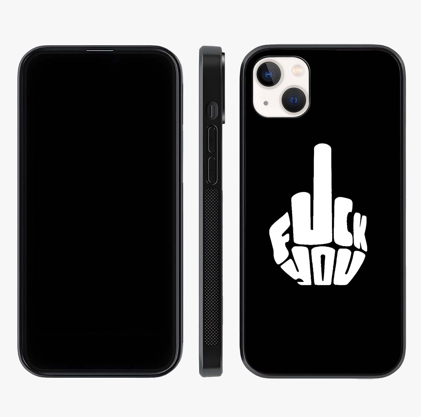 Rebel Mode On Glass Case displayed upright for full design visibility and premium finish.