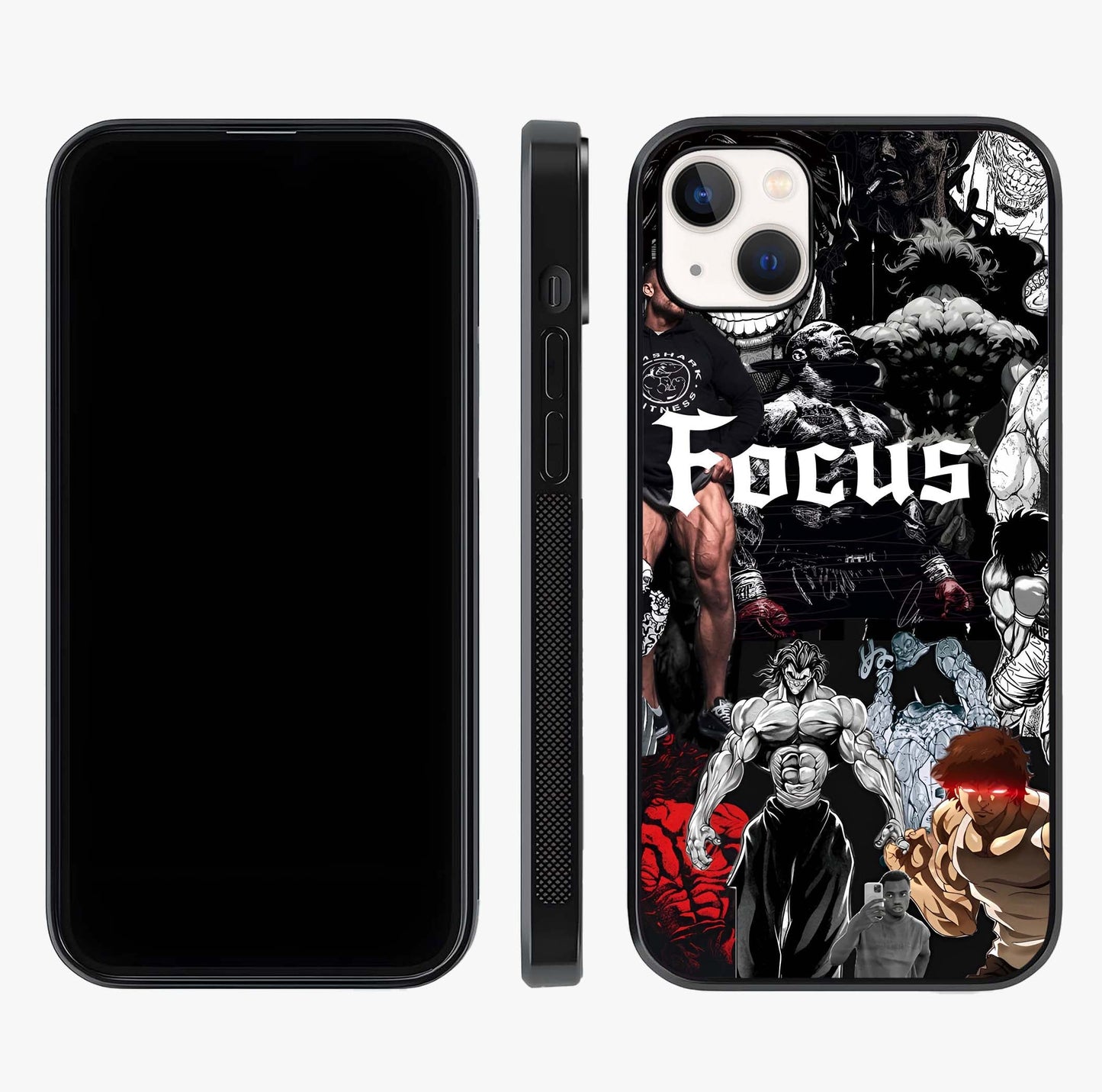 Relentless Power Focus Glass Case displayed upright for full design visibility and premium finish.
