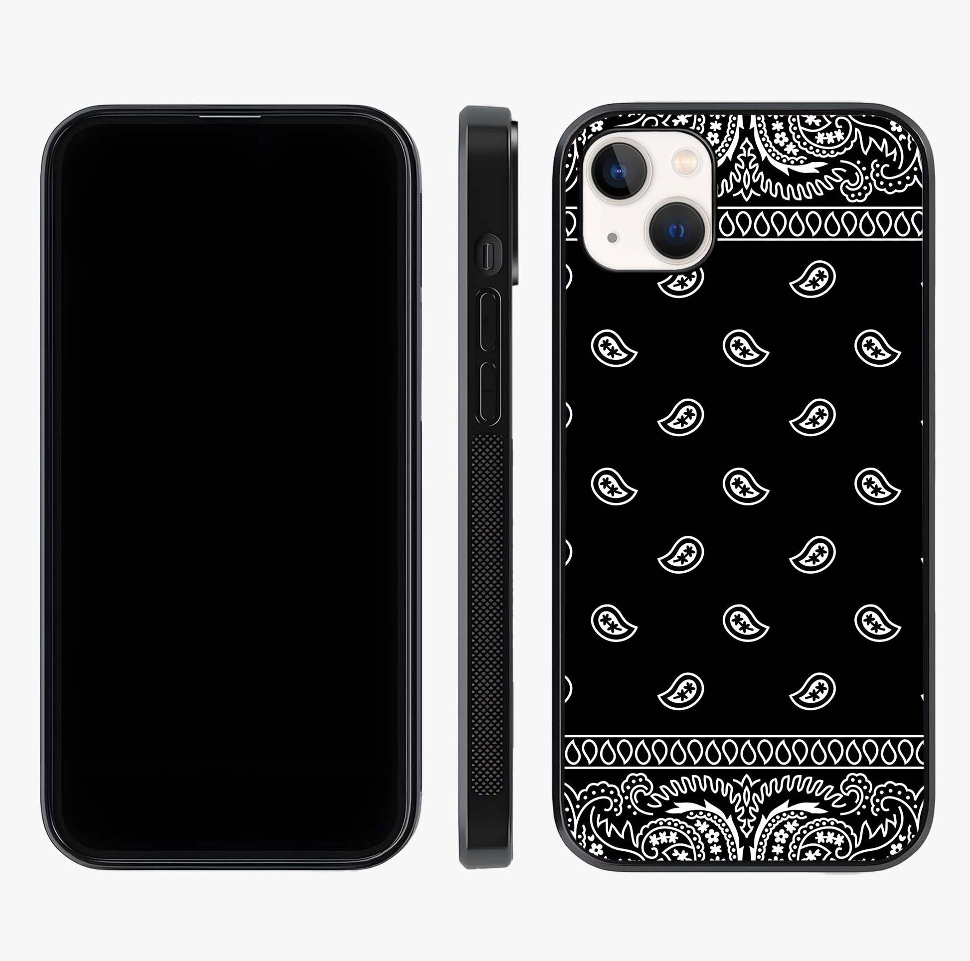 Retro Rebel Threads Glass Case displayed upright for full design visibility and premium finish.