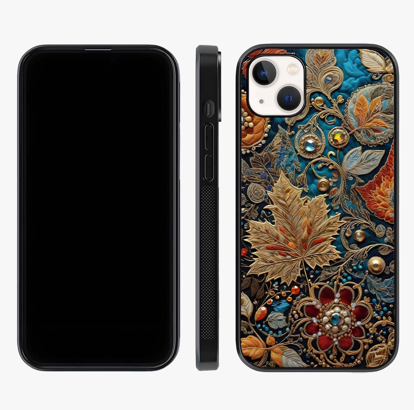 Royal Jewel Garden Glass Case displayed upright for full design visibility and premium finish.