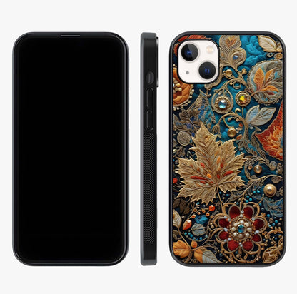 Royal Jewel Garden Glass Case displayed upright for full design visibility and premium finish.