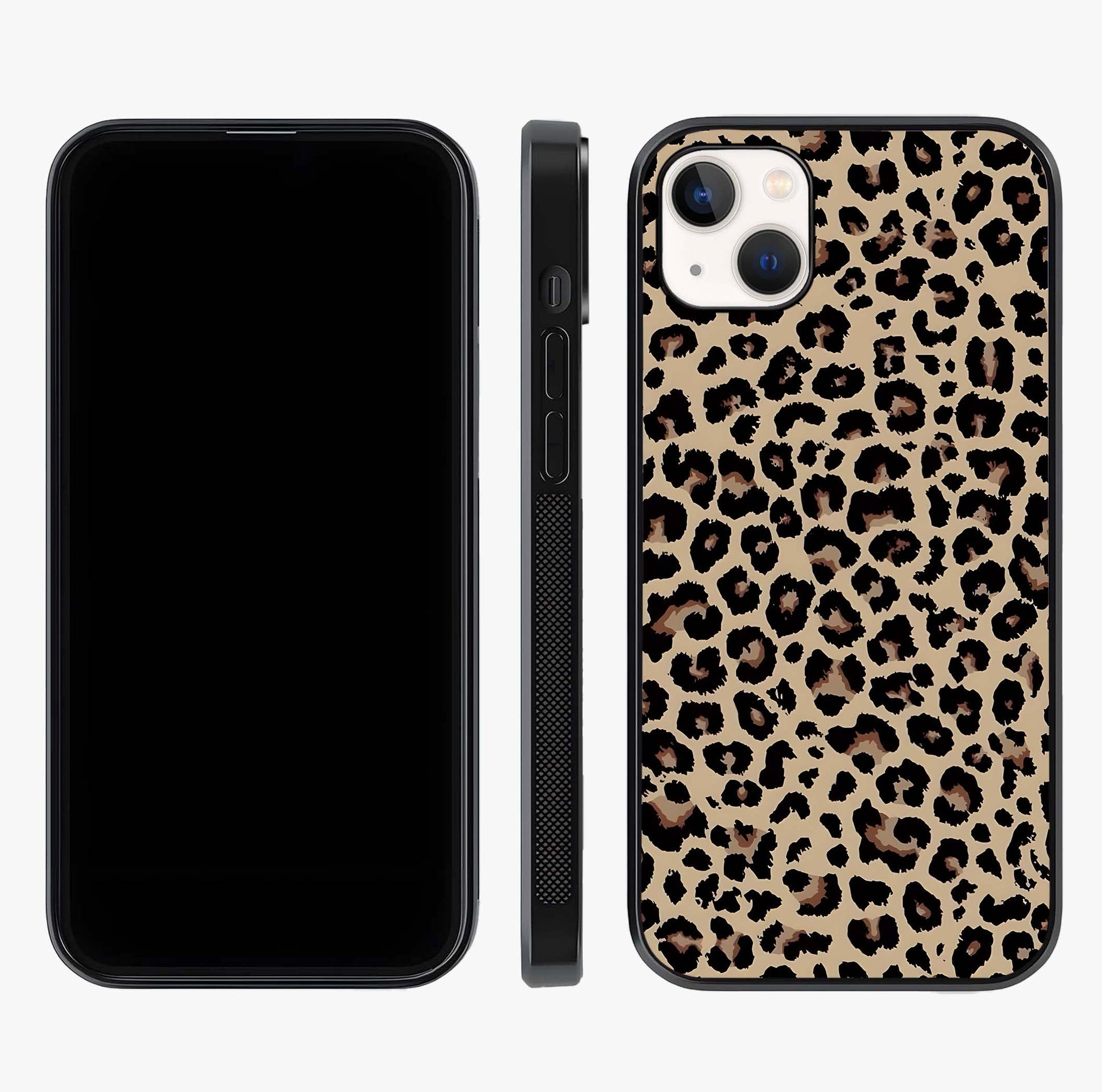Savage Chic Pattern Glass Case displayed upright for full design visibility and premium finish.