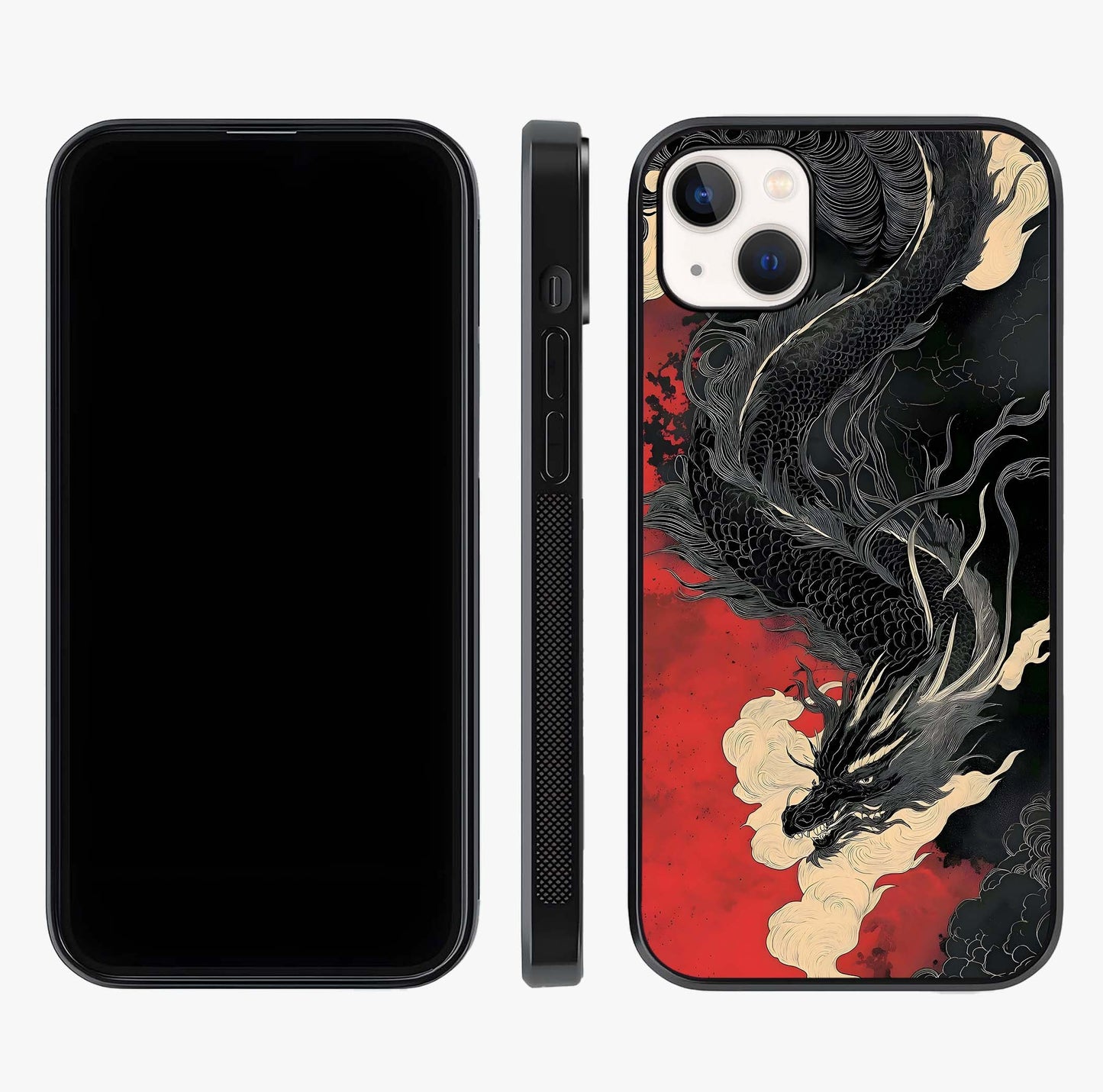 Shadow Dragon Fury Glass Case displayed upright for full design visibility and premium finish.