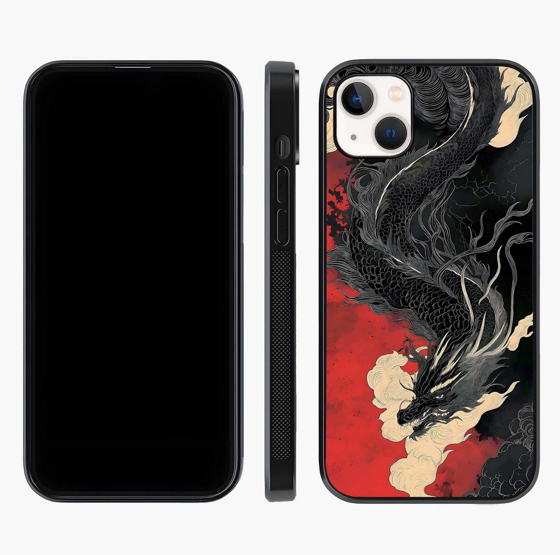 Shadow Dragon Fury Glass Case displayed upright for full design visibility and premium finish.