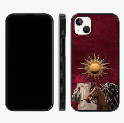 Solar Riders Glass Case displayed upright for full design visibility and premium finish.