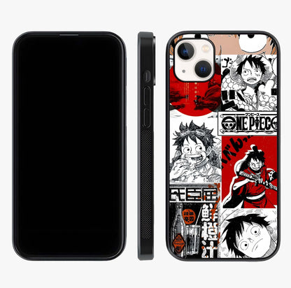 Strawhat Chaos Panels Glass Case displayed upright for full design visibility and premium finish.