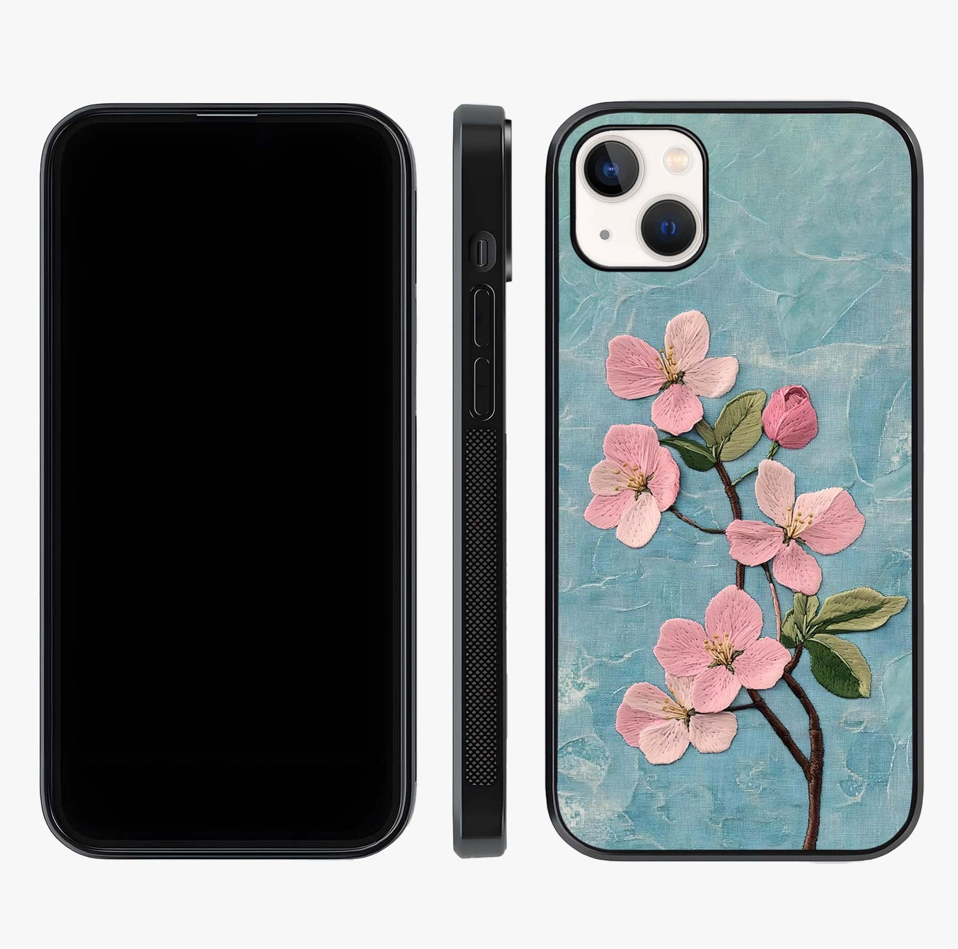 Threaded Blossom Breeze Glass Case displayed upright for full design visibility and premium finish.