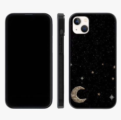 Twinkle Star With Half Moon Glass Case displayed upright for full design visibility and premium finish.