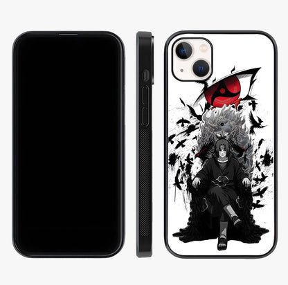 Uchiha Shadow Throne Glass Case displayed upright for full design visibility and premium finish.