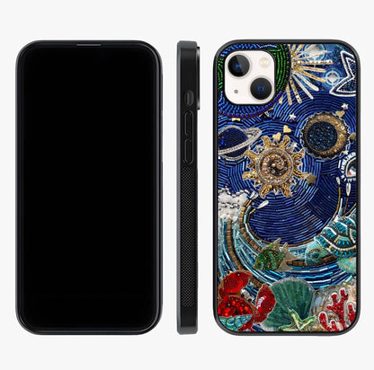 Universe Underwater Spark Glass Case displayed upright for full design visibility and premium finish.