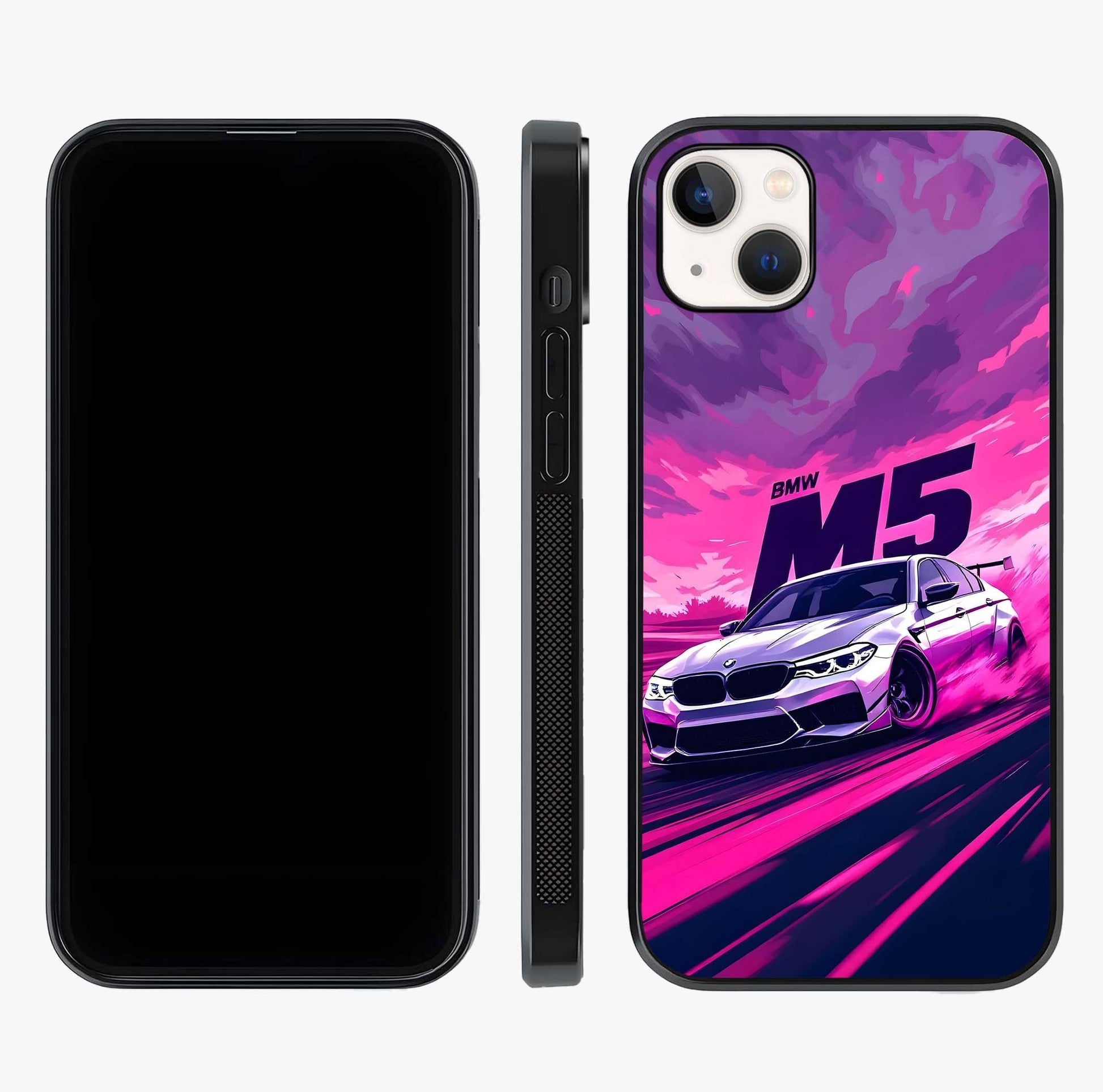Velocity Drift Pulse Glass Case displayed upright for full design visibility and premium finish.