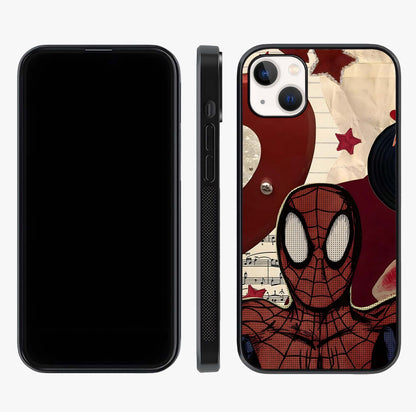Web Warrior Vibes Glass Case displayed upright for full design visibility and premium finish.
