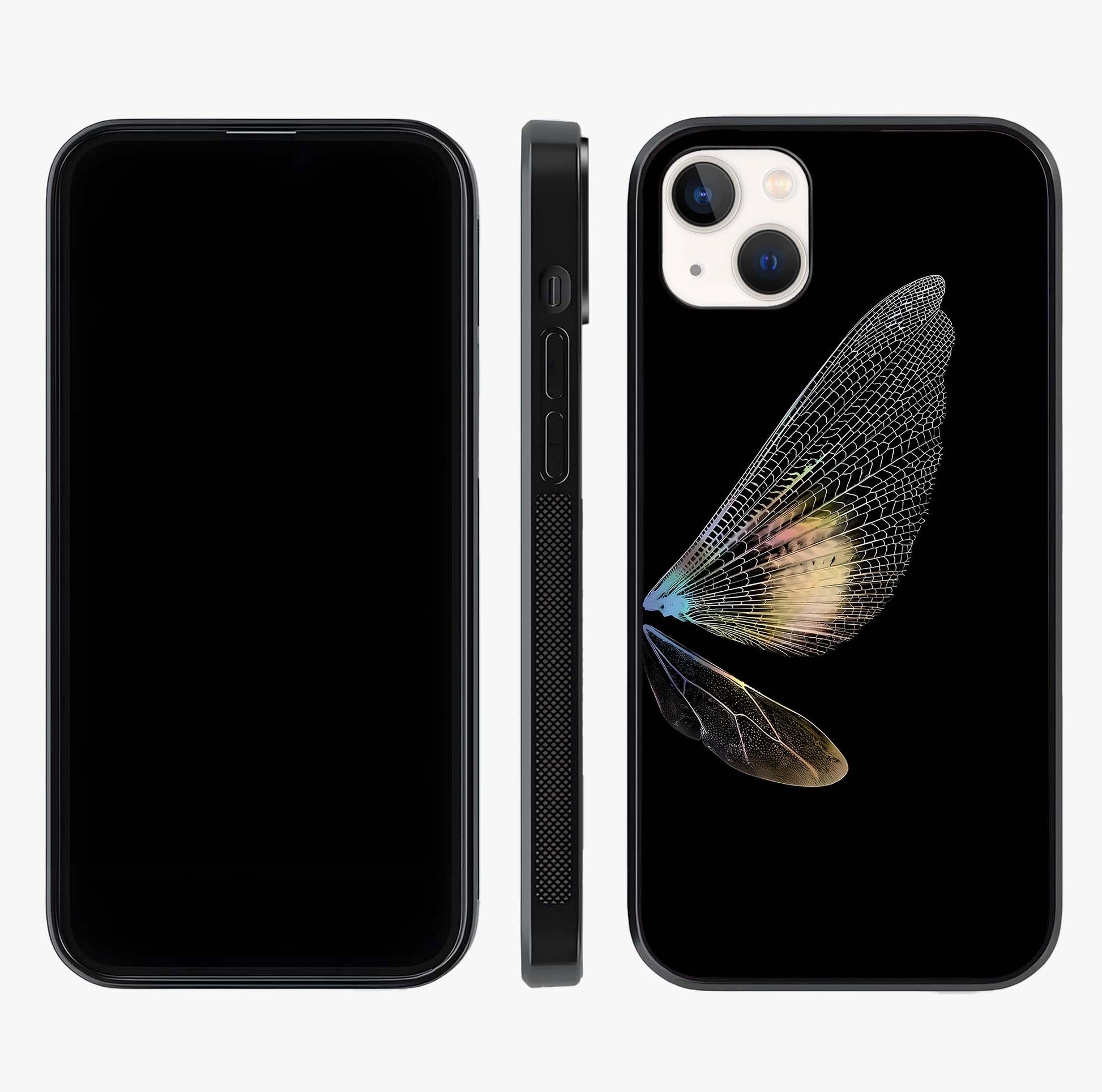 Whispers Of Wings Glass Case displayed upright for full design visibility and premium finish.