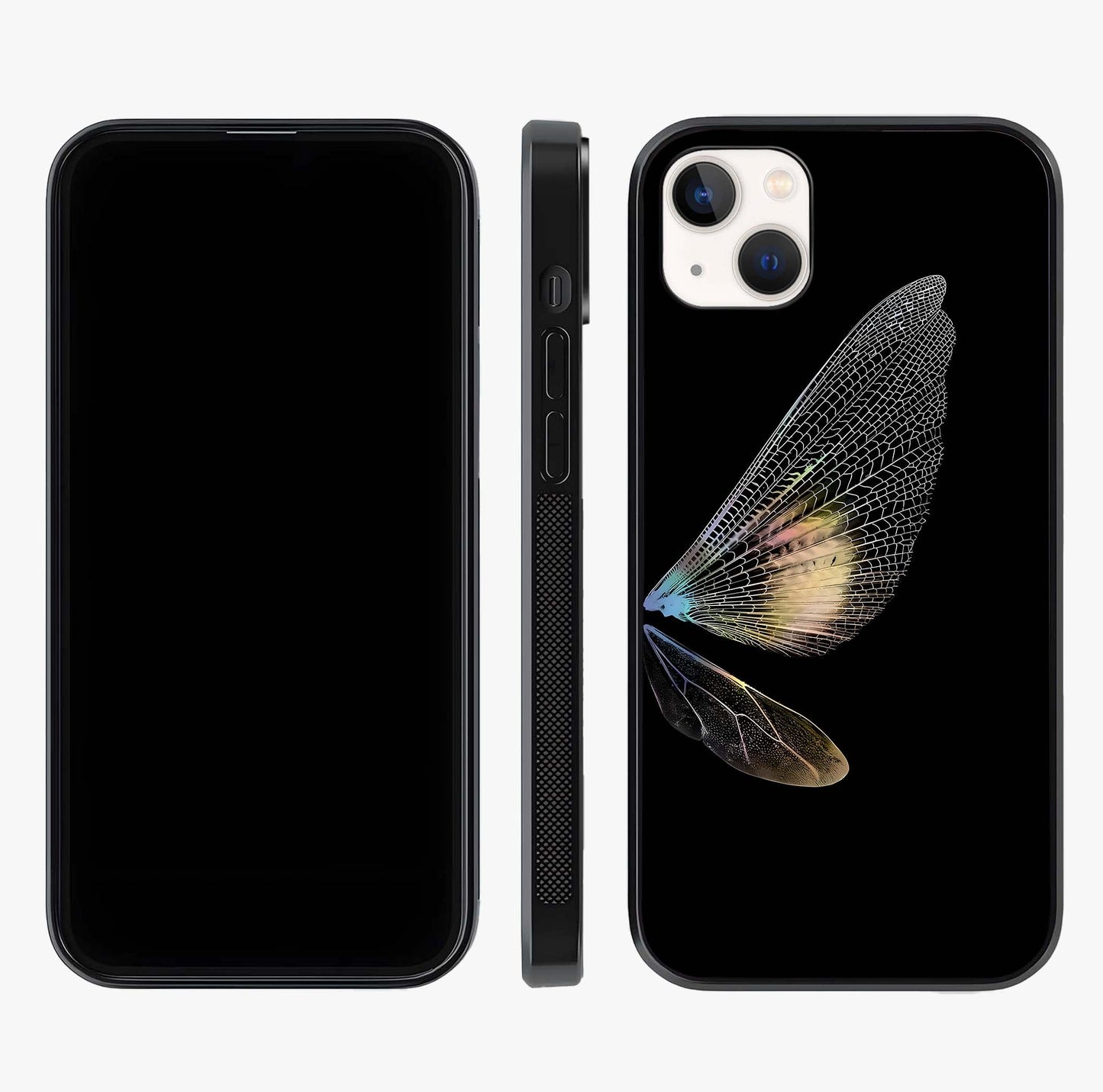 Whispers Of Wings Glass Case displayed upright for full design visibility and premium finish.