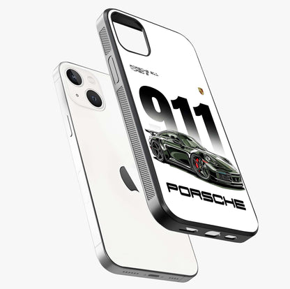 911 Turbo Dominance Glass Case laid diagonally highlighting side profile, edges and glossy glass shine.