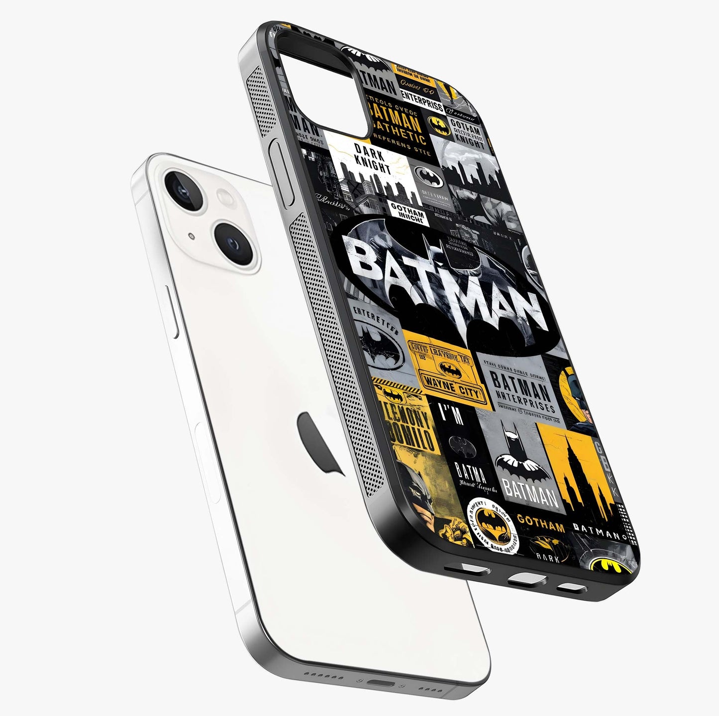 Knight Gotham Rise Glass Case laid diagonally highlighting side profile, edges and glossy glass shine.