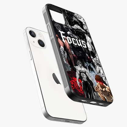 Relentless Power Focus Glass Case laid diagonally highlighting side profile, edges and glossy glass shine.