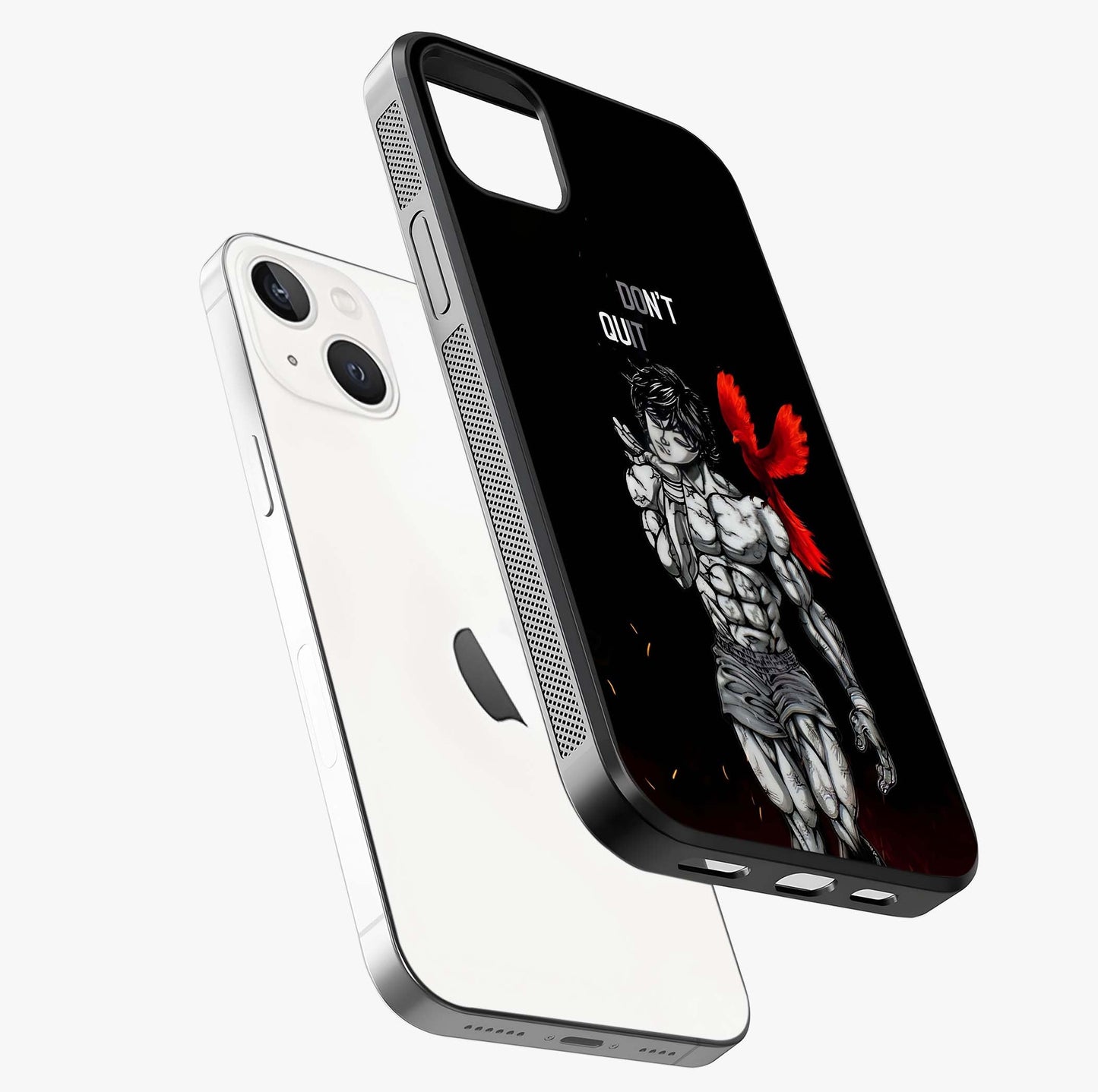 Rise Beyond Limits Glass Case laid diagonally highlighting side profile, edges and glossy glass shine.