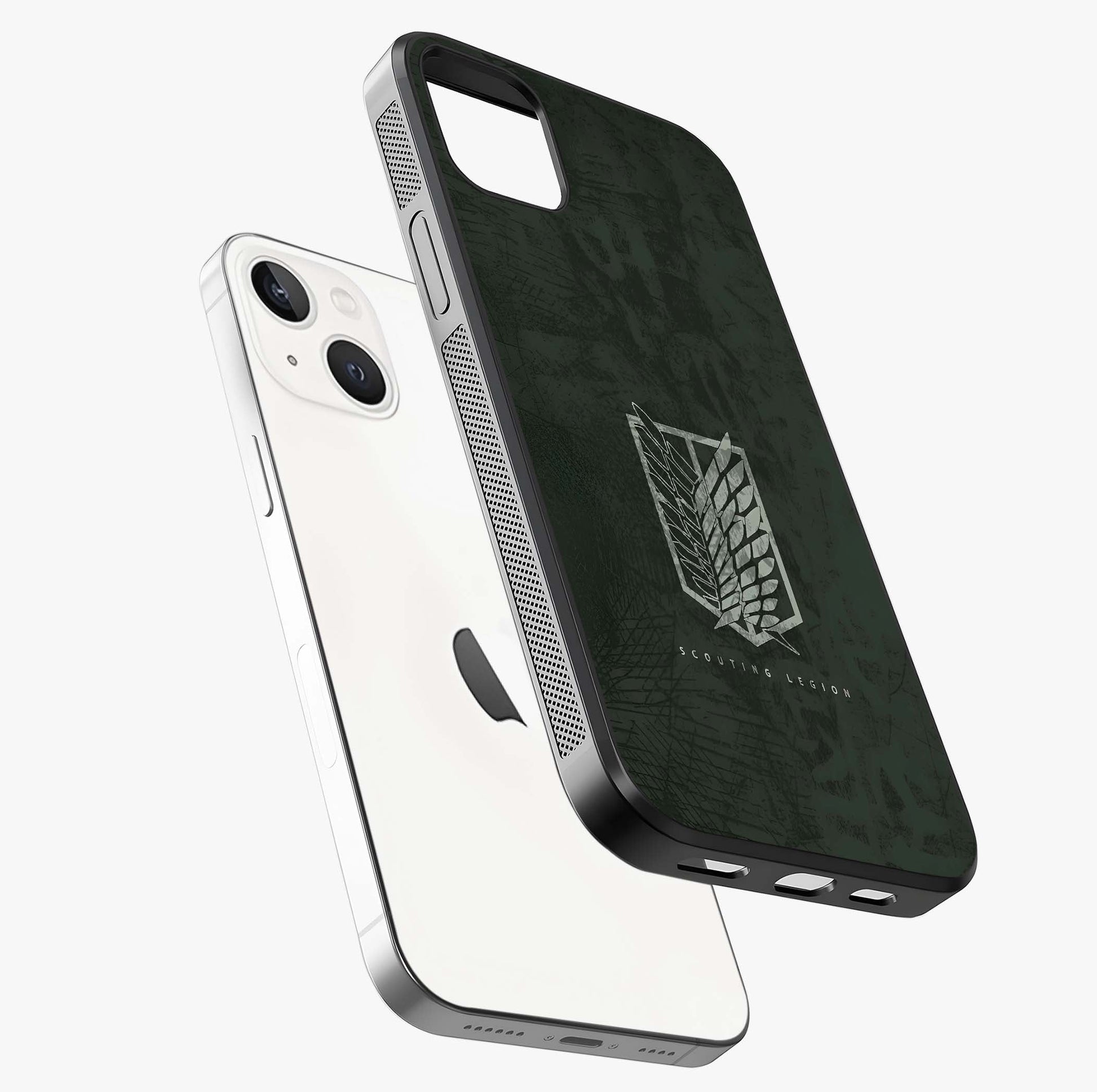 Wings Of Freedom Glass Case laid diagonally highlighting side profile, edges and glossy glass shine.