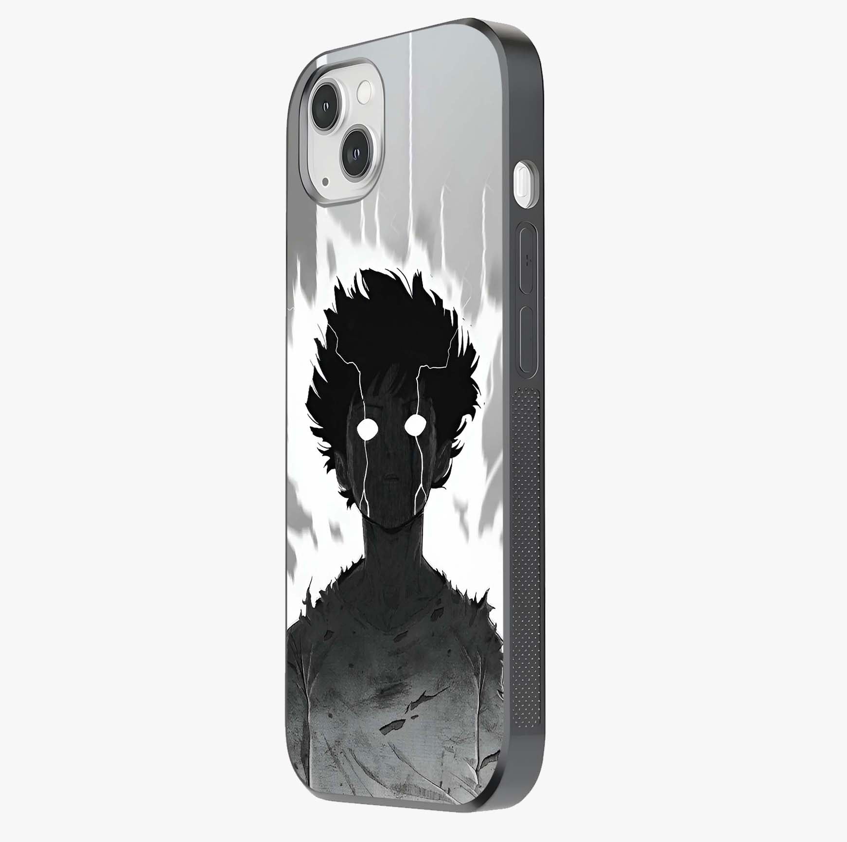 Awakened Inner Rage Glass Case photographed in natural light showing reflective finish and design depth.