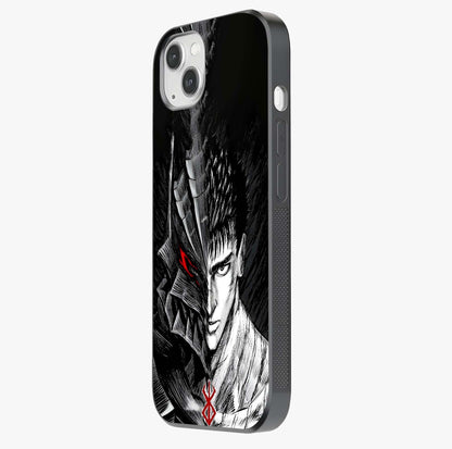 Berserker Blood Oath Glass Case photographed in natural light showing reflective finish and design depth.