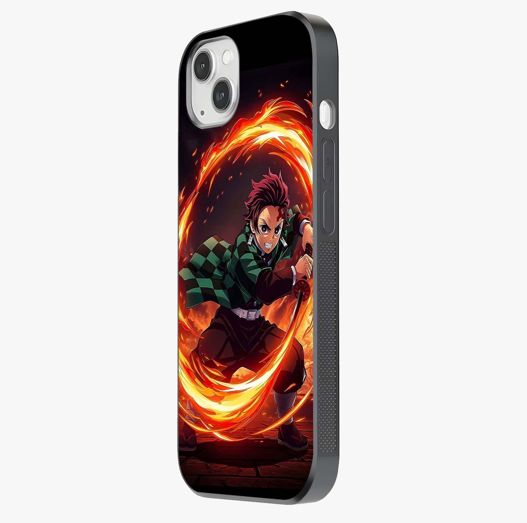 Blazing Sword Resolve Glass Case photographed in natural light showing reflective finish and design depth.