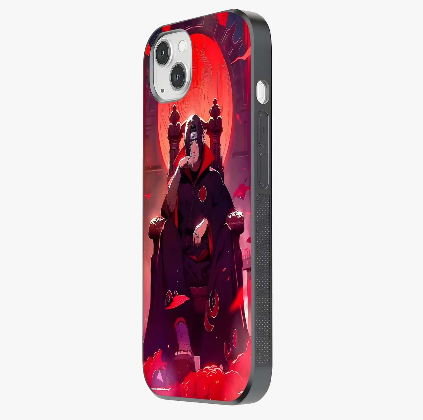 Blood Moon Sovereign Glass Case photographed in natural light showing reflective finish and design depth.