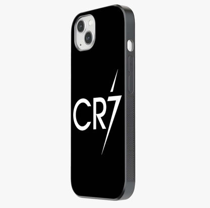 Cr7 Elite Strike Glass Case photographed in natural light showing reflective finish and design depth.