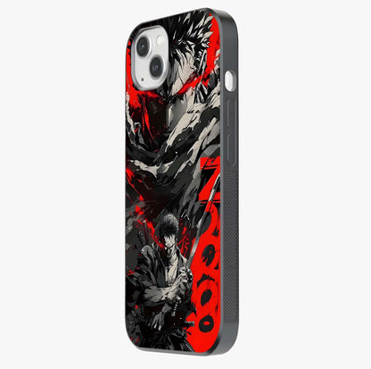 Demon Sword Resolve Glass Case photographed in natural light showing reflective finish and design depth.