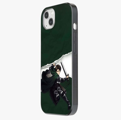 Emerald War Vanguard Glass Case photographed in natural light showing reflective finish and design depth.