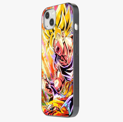 Firing Goku Glass Case photographed in natural light showing reflective finish and design depth.