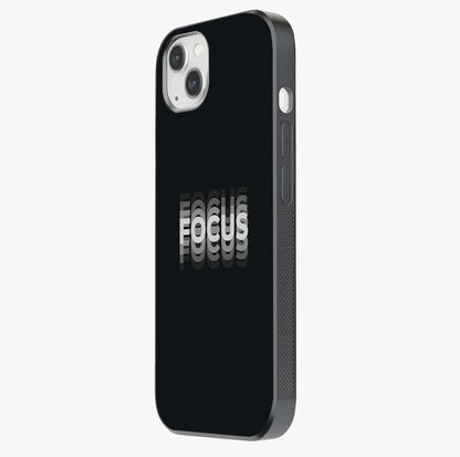 Focus Mode On Glass Case photographed in natural light showing reflective finish and design depth.