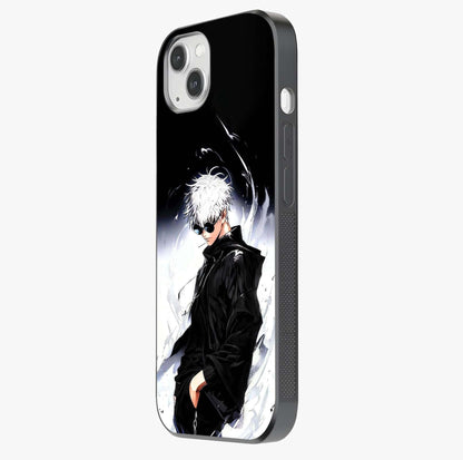 Limitless Shadow King Glass Case photographed in natural light showing reflective finish and design depth.