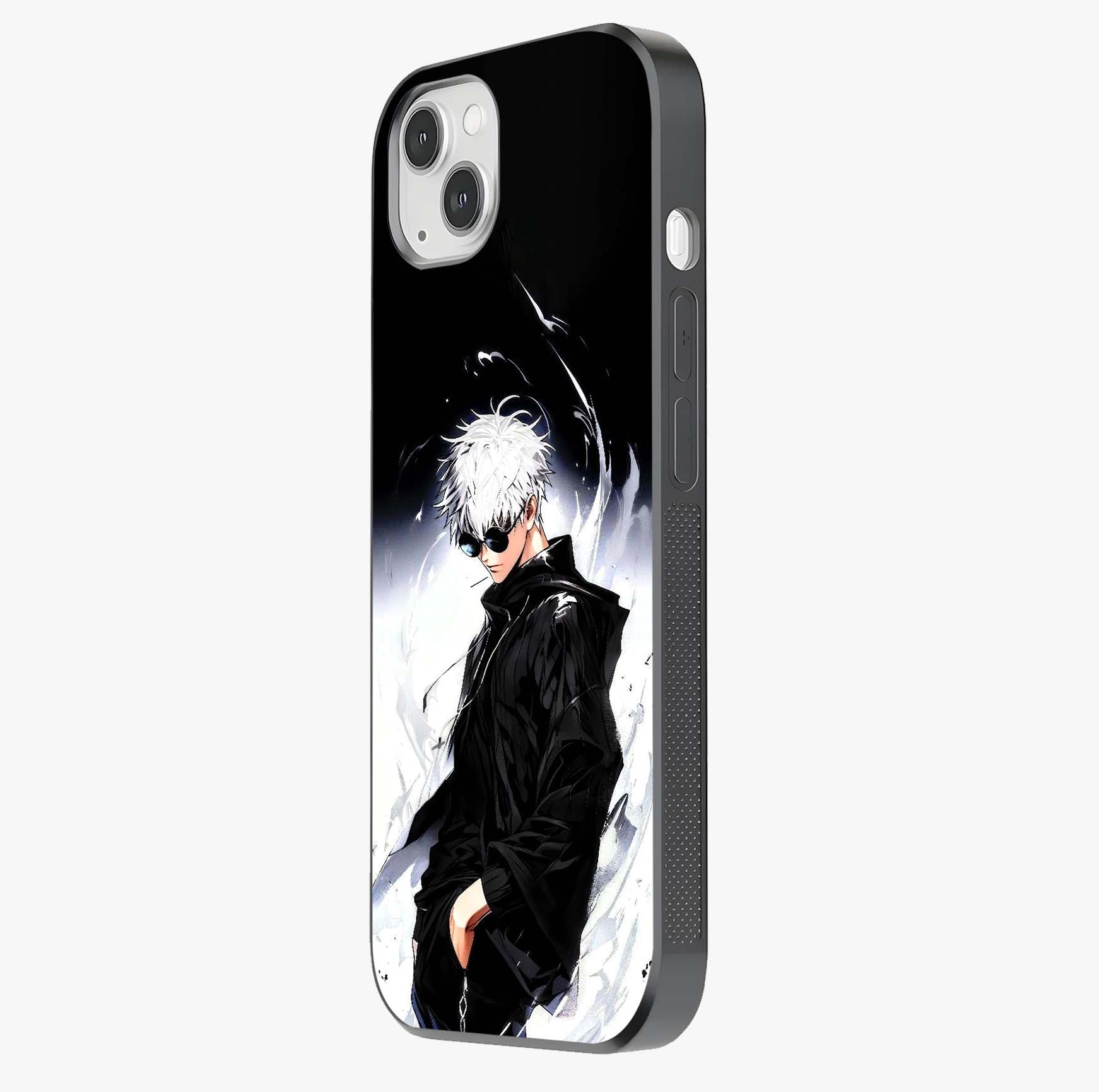 Limitless Shadow King Glass Case photographed in natural light showing reflective finish and design depth.