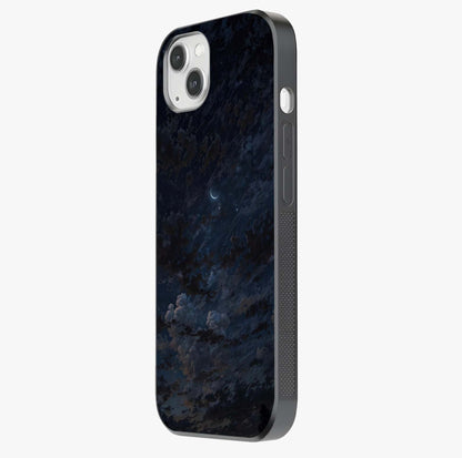 Lunar Veil Silence Glass Case photographed in natural light showing reflective finish and design depth.
