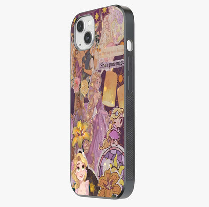 Magical Tangled Dream Glass Case photographed in natural light showing reflective finish and design depth.