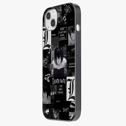 Midnight Chaos Mind Glass Case photographed in natural light showing reflective finish and design depth.