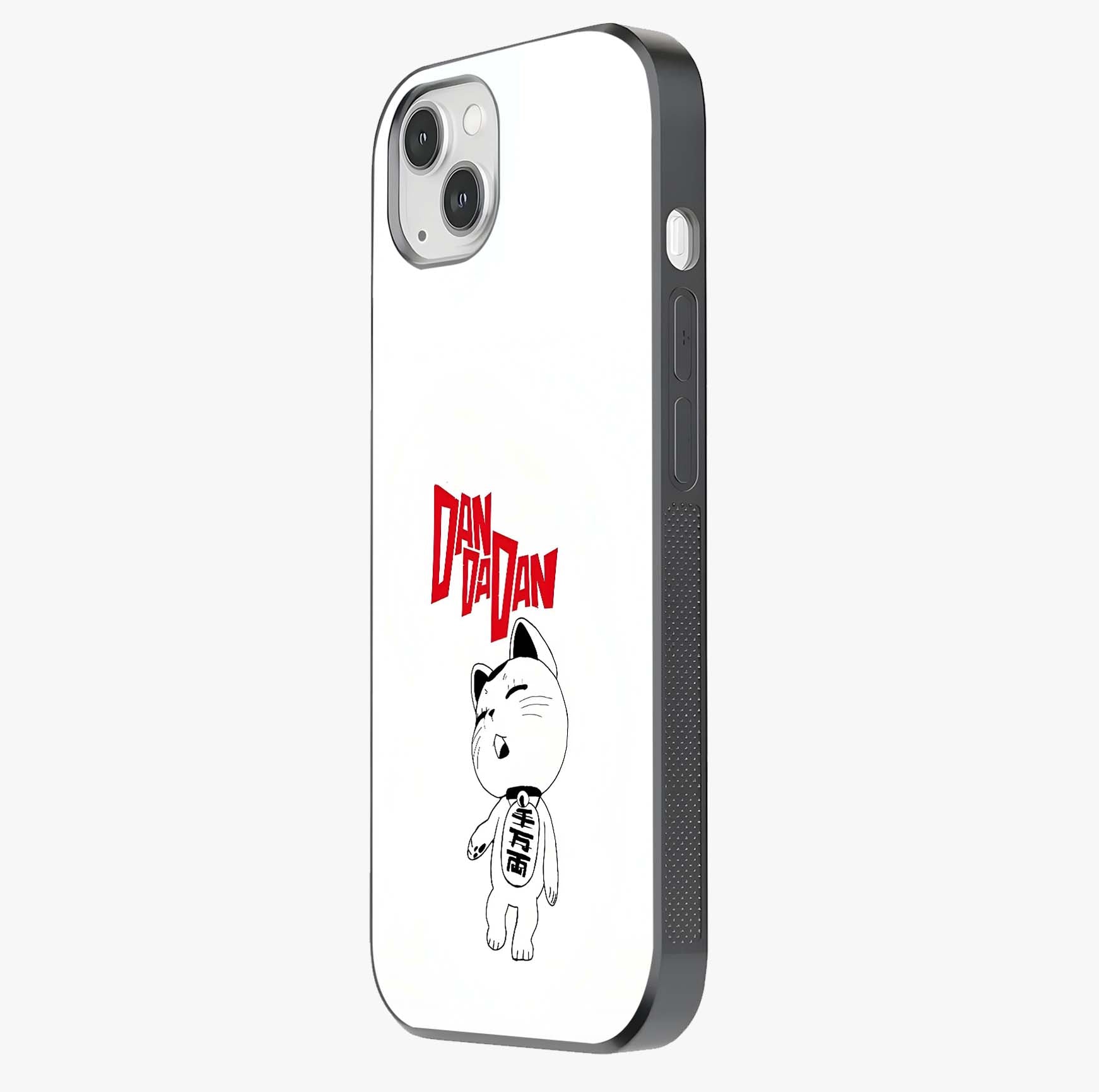 Playful Spirit Charm Glass Case photographed in natural light showing reflective finish and design depth.