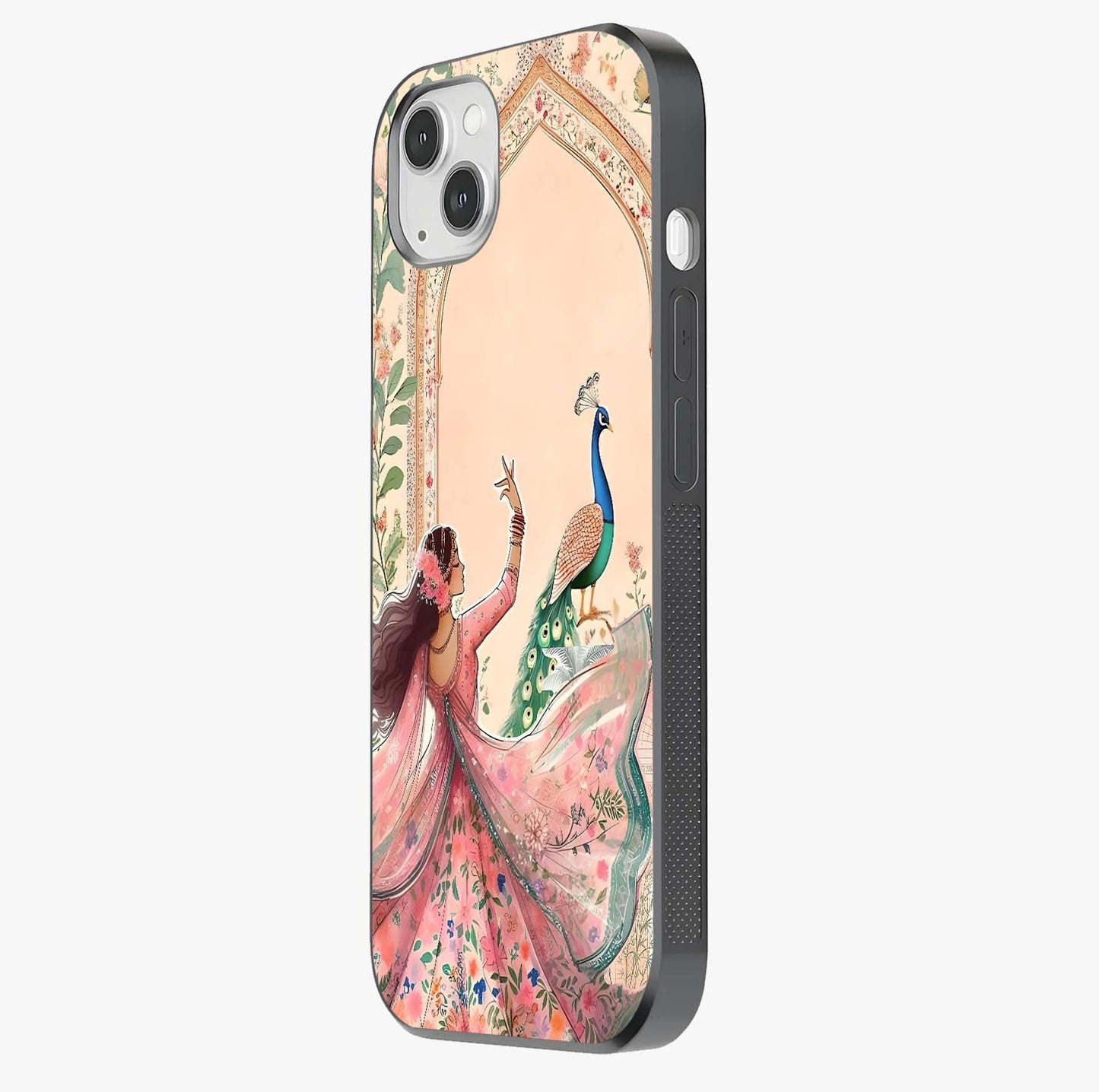 Royal Grace Muse Glass Case photographed in natural light showing reflective finish and design depth.