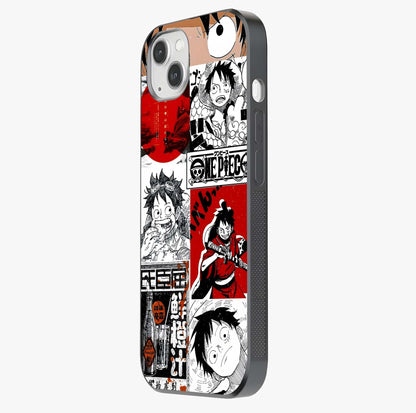 Strawhat Chaos Panels Glass Case photographed in natural light showing reflective finish and design depth.