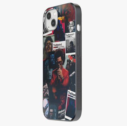 The Weeknd Glass Case photographed in natural light showing reflective finish and design depth.
