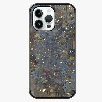 Aesthetic Astrolophia Glass Case showing full back design in clean flat view with glossy glass finish.