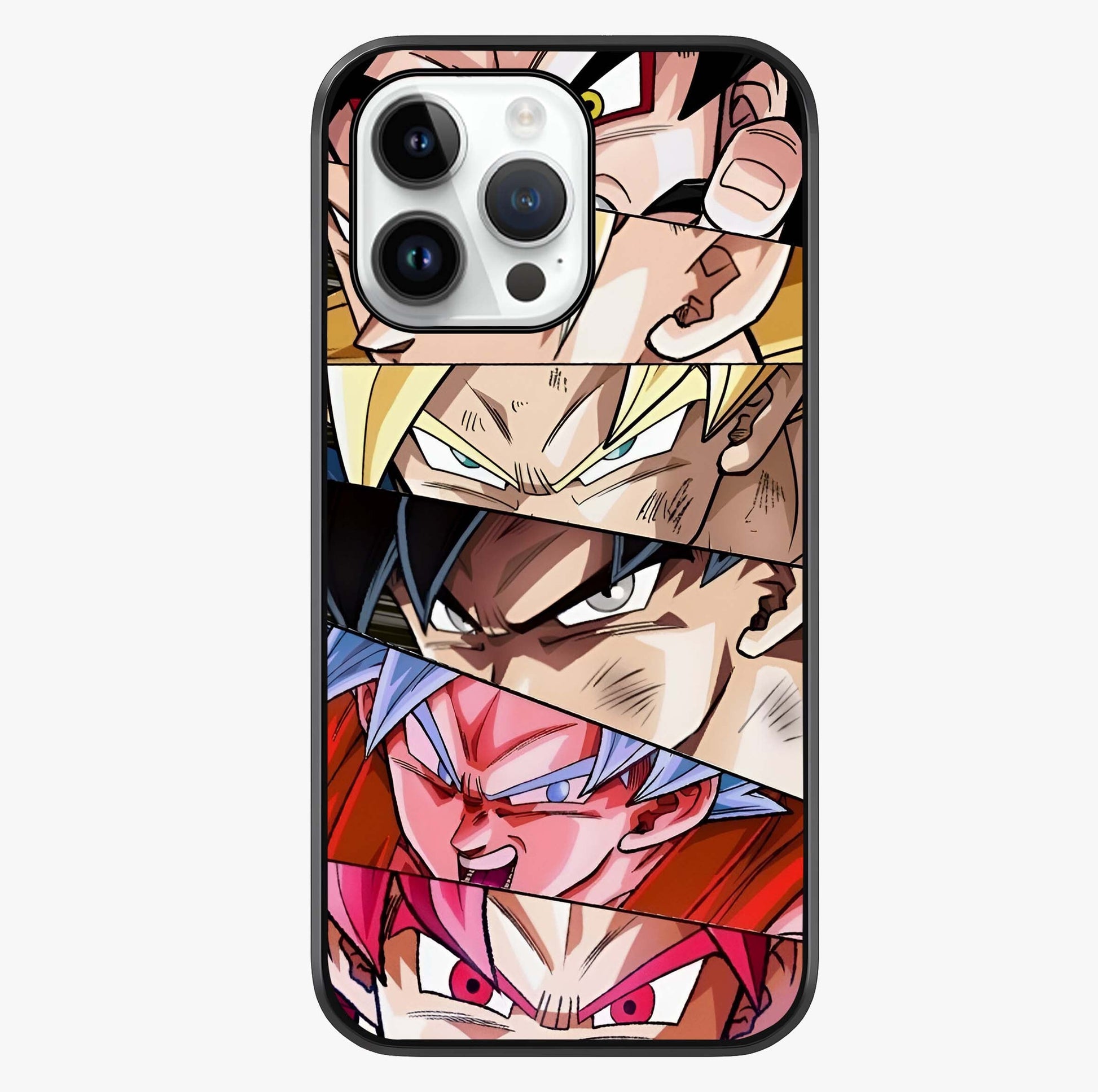 Anime Character Glass Case showing full back design in clean flat view with glossy glass finish.