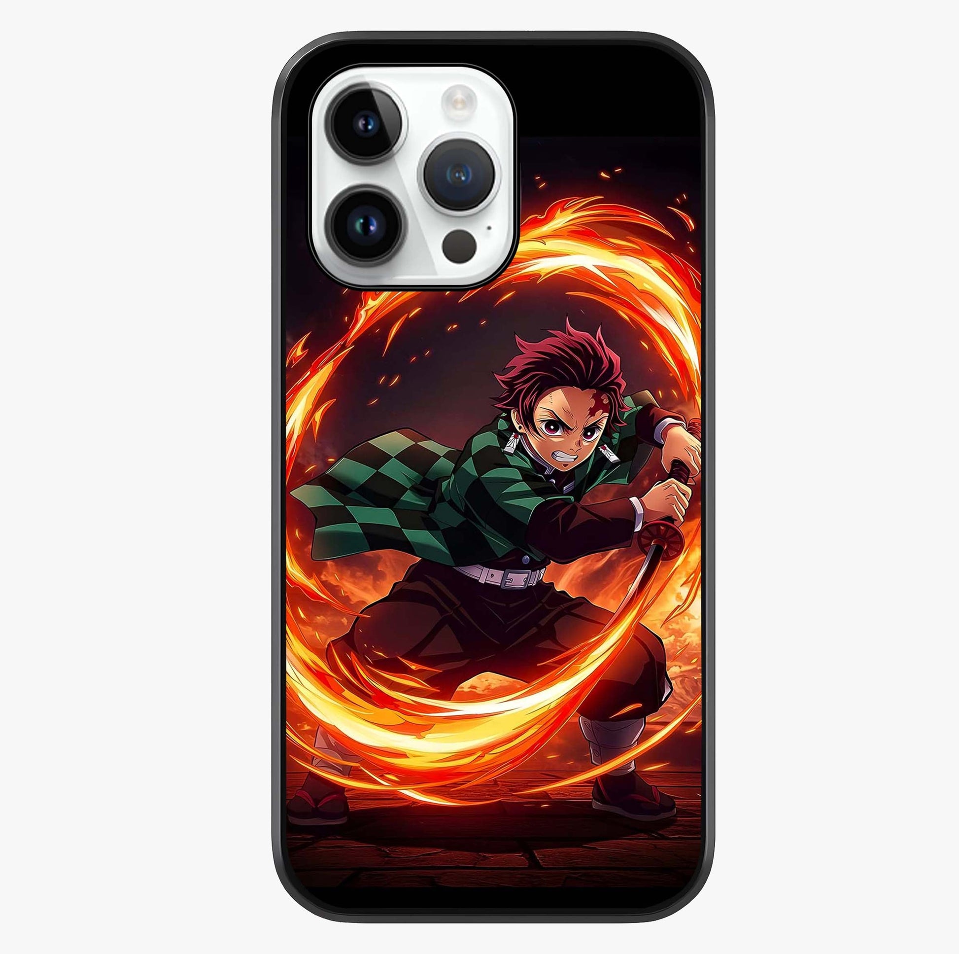 Blazing Sword Resolve Glass Case showing full back design in clean flat view with glossy glass finish.