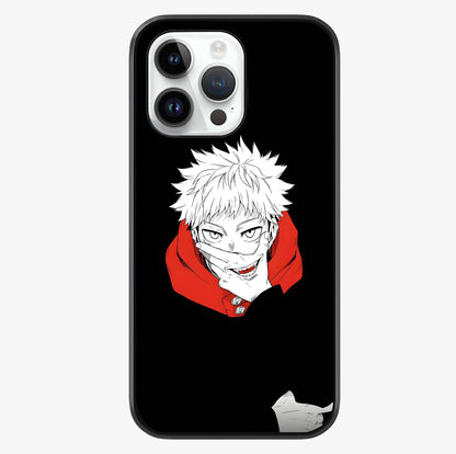 rimson Chaos Smile Glass Case showing full back design in clean flat view with glossy glass finish.