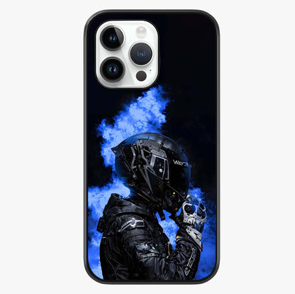 Cyber Sentinel Protocol Glass Case showing full back design in clean flat view with glossy glass finish.
