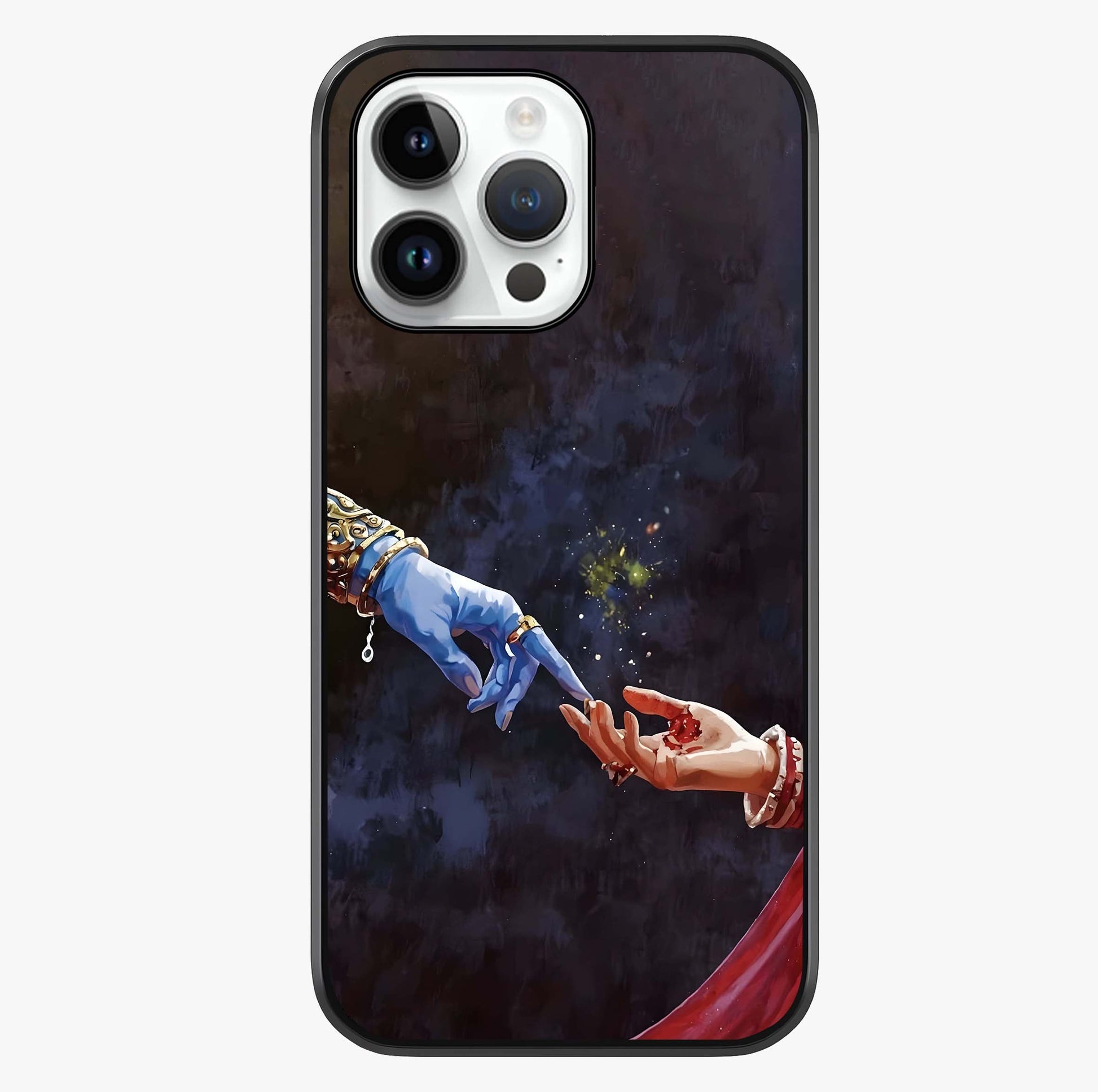Divine Touch Eternal Glass Case showing full back design in clean flat view with glossy glass finish.