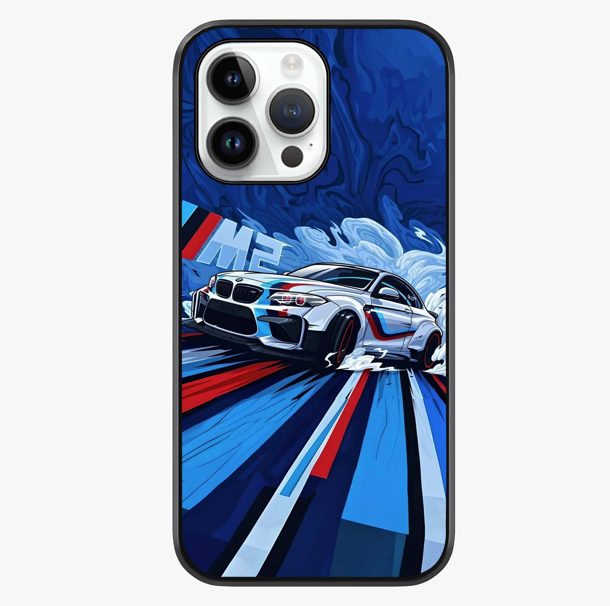 Drift Power Rush Glass Case showing full back design in clean flat view with glossy glass finish.