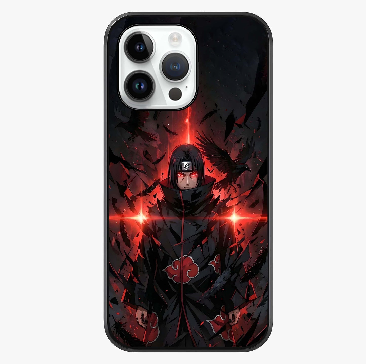 Focused Blade Discipline Glass Case showing full back design in clean flat view with glossy glass finish.