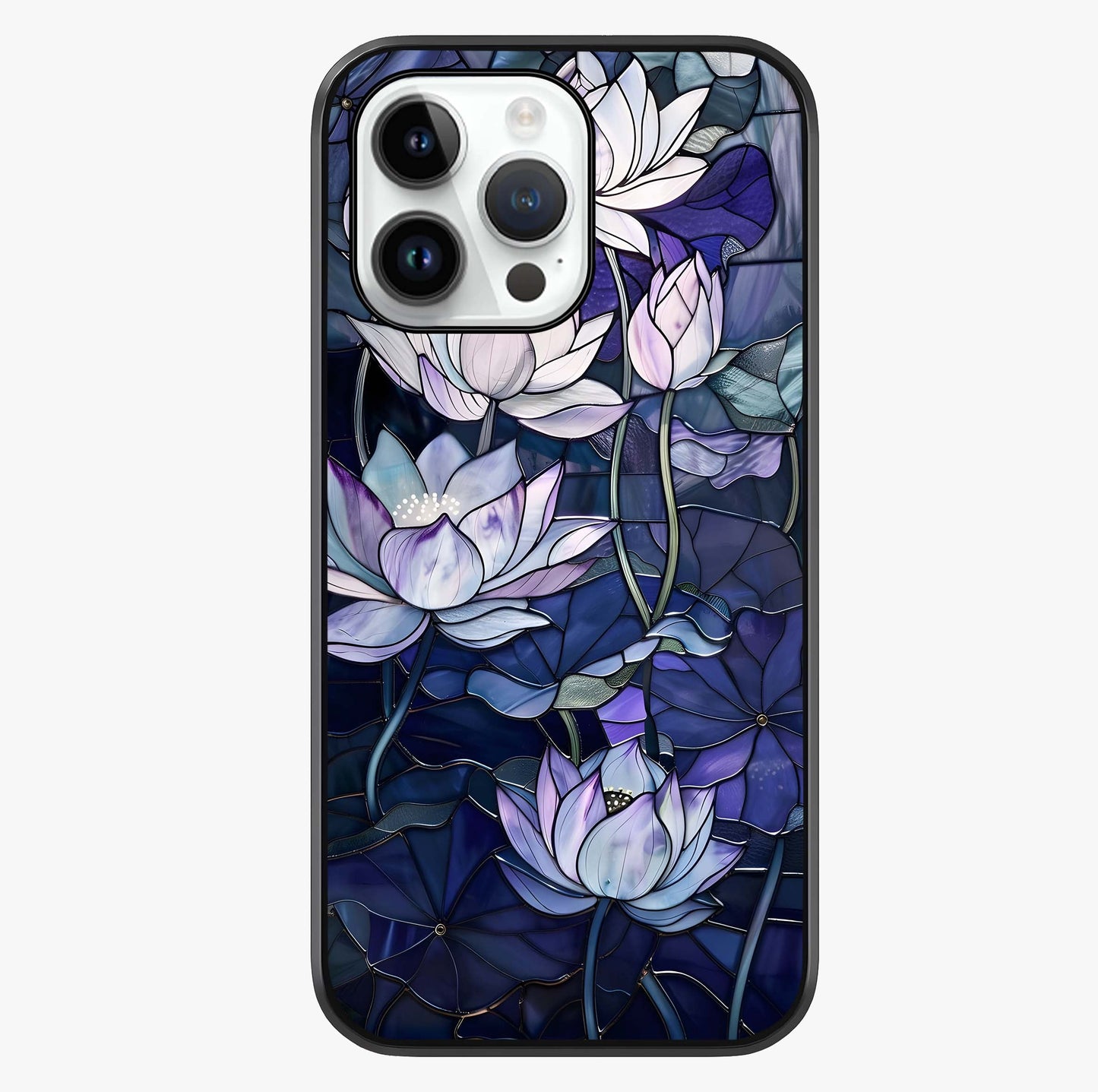 Gloss Petal Rush Glass Case showing full back design in clean flat view with glossy glass finish.